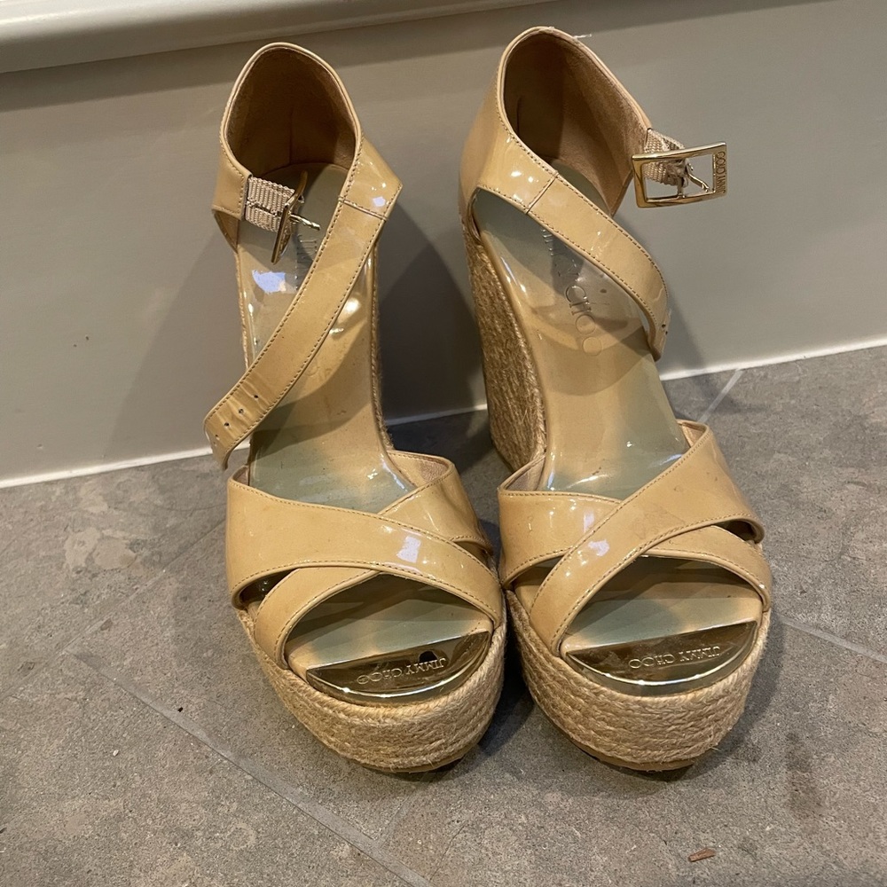 Jimmy Choo Nude Wedges
